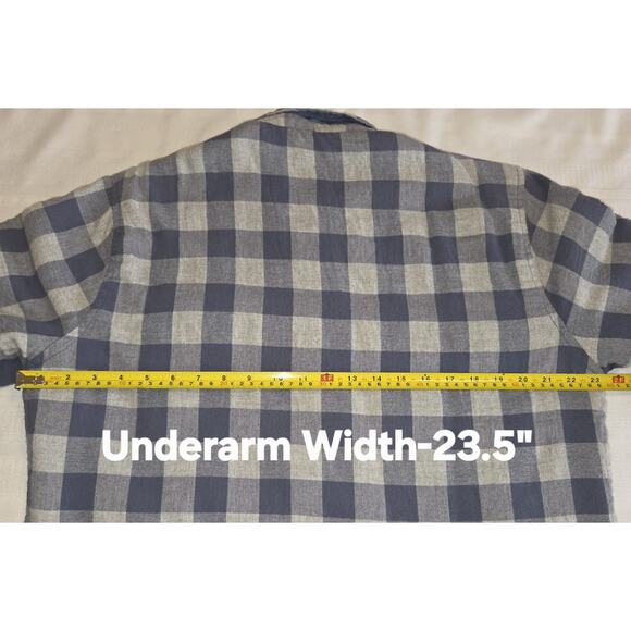 Tailor Vintage Blue Shirt Mens Sz L Shacket Sherpa Checkered Outdoor Lined - Picture 14 of 16